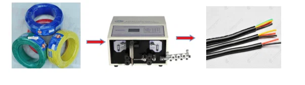 αυτόματη μηχανή κοπής και απογύμνωσης καλωδίων & αυτόματη μηχανή τροφοδοσίας καλωδίων