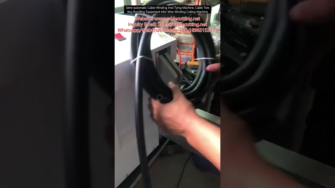 Semi automatic Cable Winding And Tying Machine, Cable Twisting Bundling Equipment Mini Wire Winding