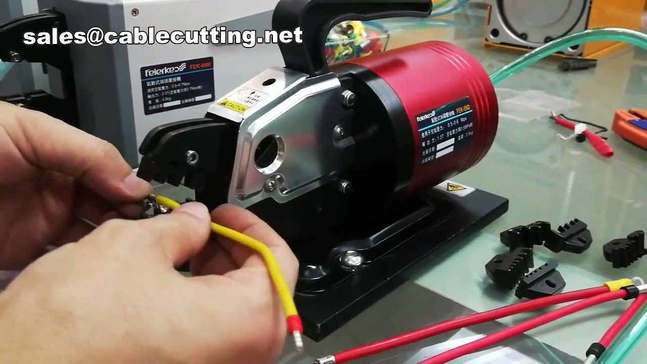 Pneumatic Insulated Ring Terminal Crimper Cable Wire Terminal Crimping Machine   Cable Wire Terminal