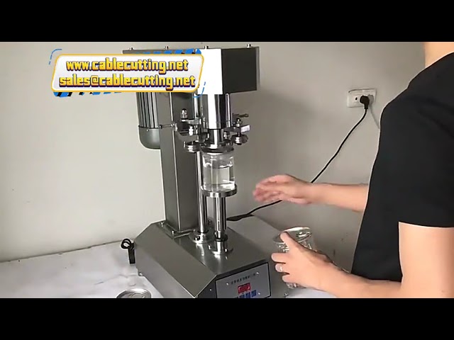 Plastic Beverage Drink Soda Aluminium Tin Can Sealing MachinePET Can Seamer for milk tea shop